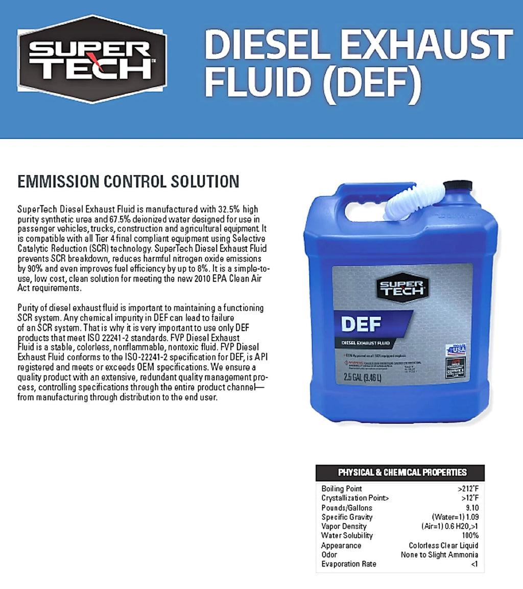 SuperTech Diesel Exhaust Fluid 2.5 Gallon M98184