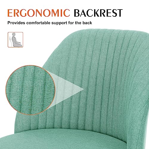Sweetcrispy Armless Office Chair with Wheels, Adjustable Swivel Task Chair S259576
