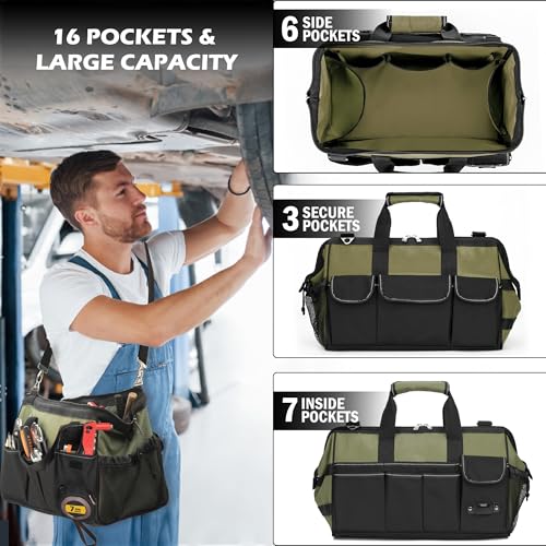 Heavy Duty 15 Inch Portable Tool Bag with Adjustable Shoulder Strap P216208