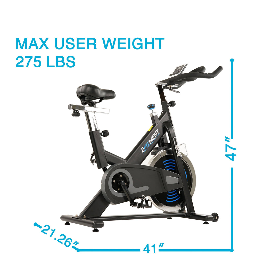 EFITMENT Indoor Cycle Bike with 40 lb Flywheel and LCD Monitor W63252