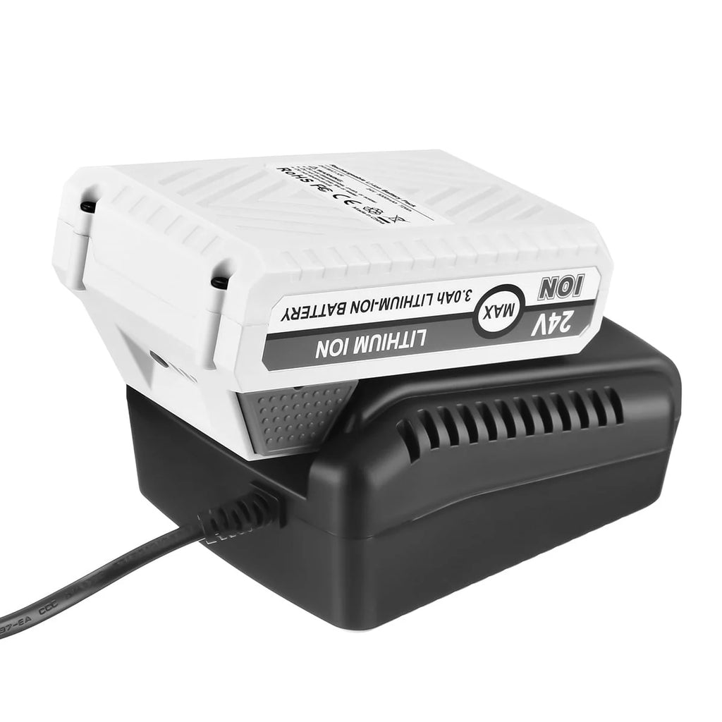 24V 3.0Ah Lithium-ion Battery and Charger for Snow Joe + Sun Joe G887