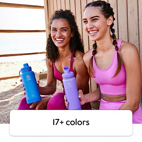 Takeya Actives Water Bottle with Spout Lid, 18 oz, Midnight Blue W579