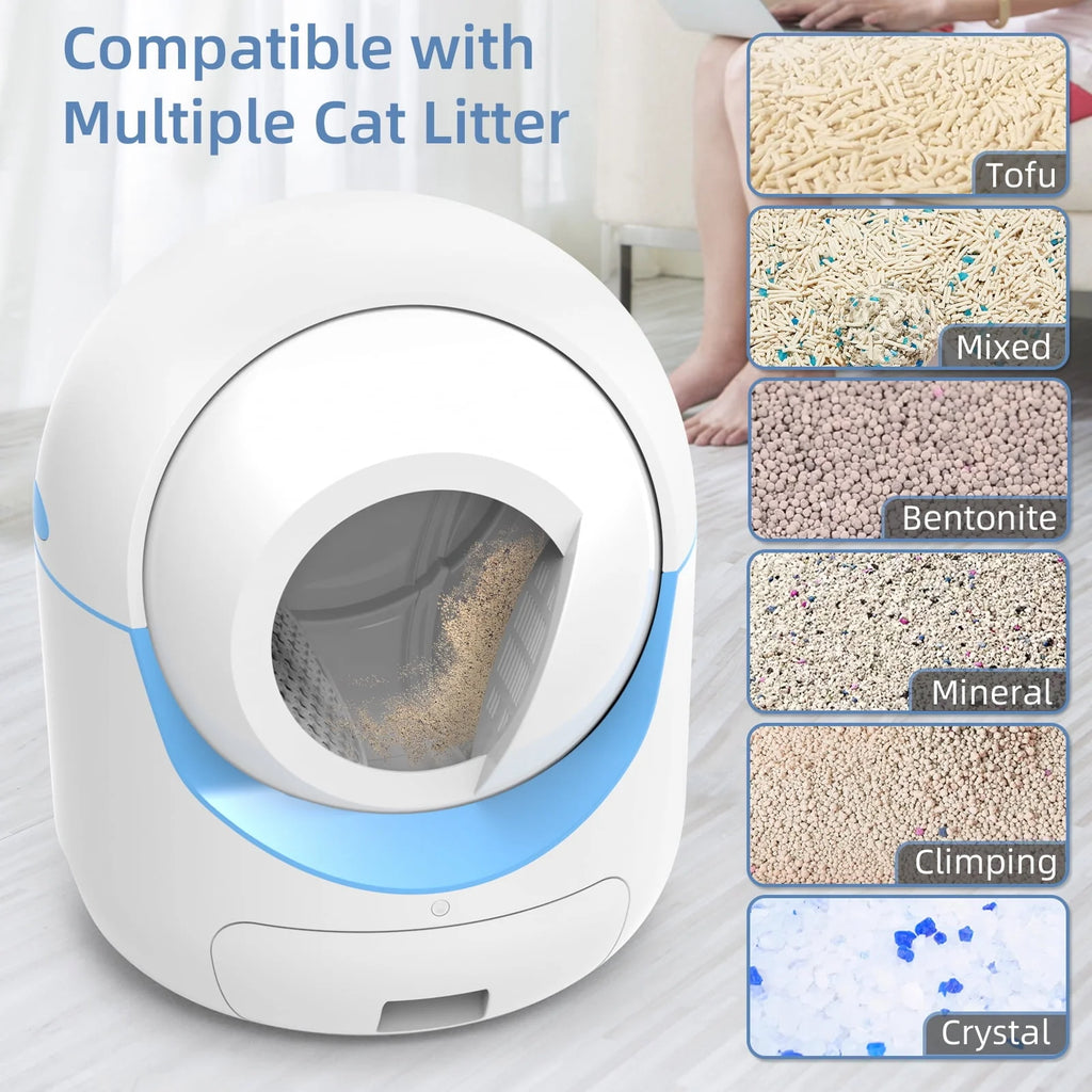 Self Cleaning Litter Box with WiFi APP Control for Multiple Cats P805