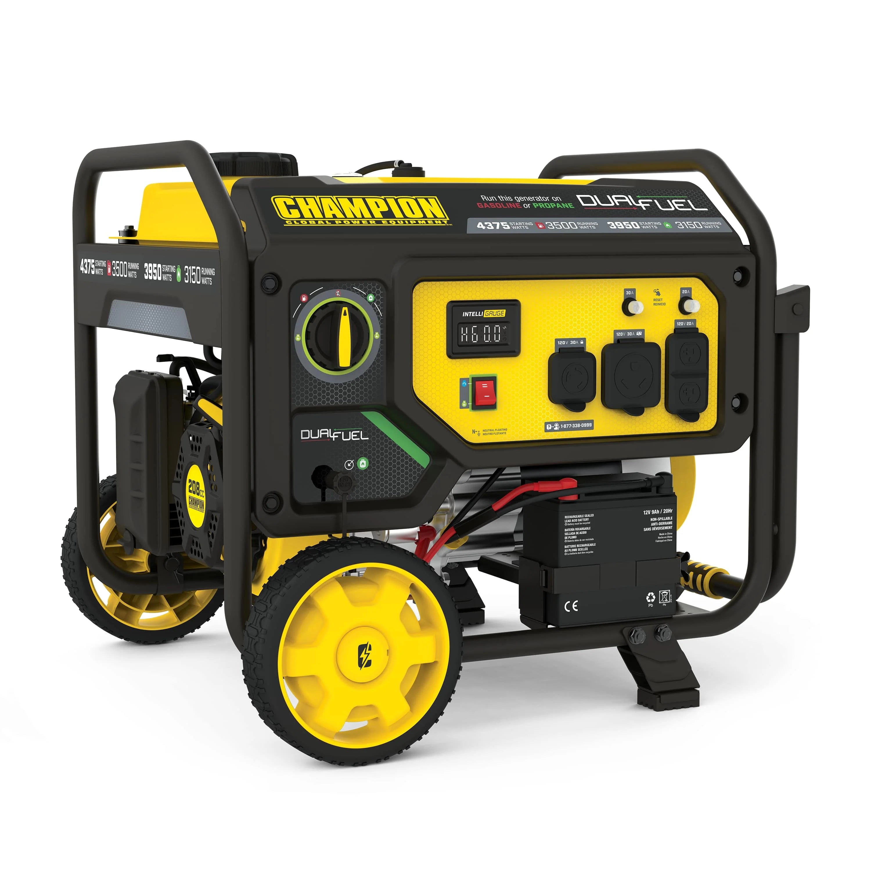 Champion Power Equipment 3500-Watt Dual Fuel Portable Generator with Electric Start B8317