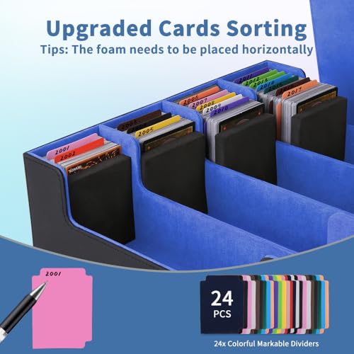 Trading Card Storage Box 4-Row Holder for MTG, Pokemon, YUGIOH S705