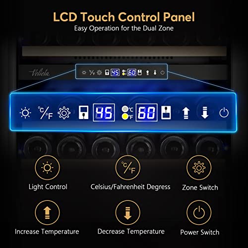 Electric Humidor Cabinet 35L with Digital LED Screen and Humidity Control C6096