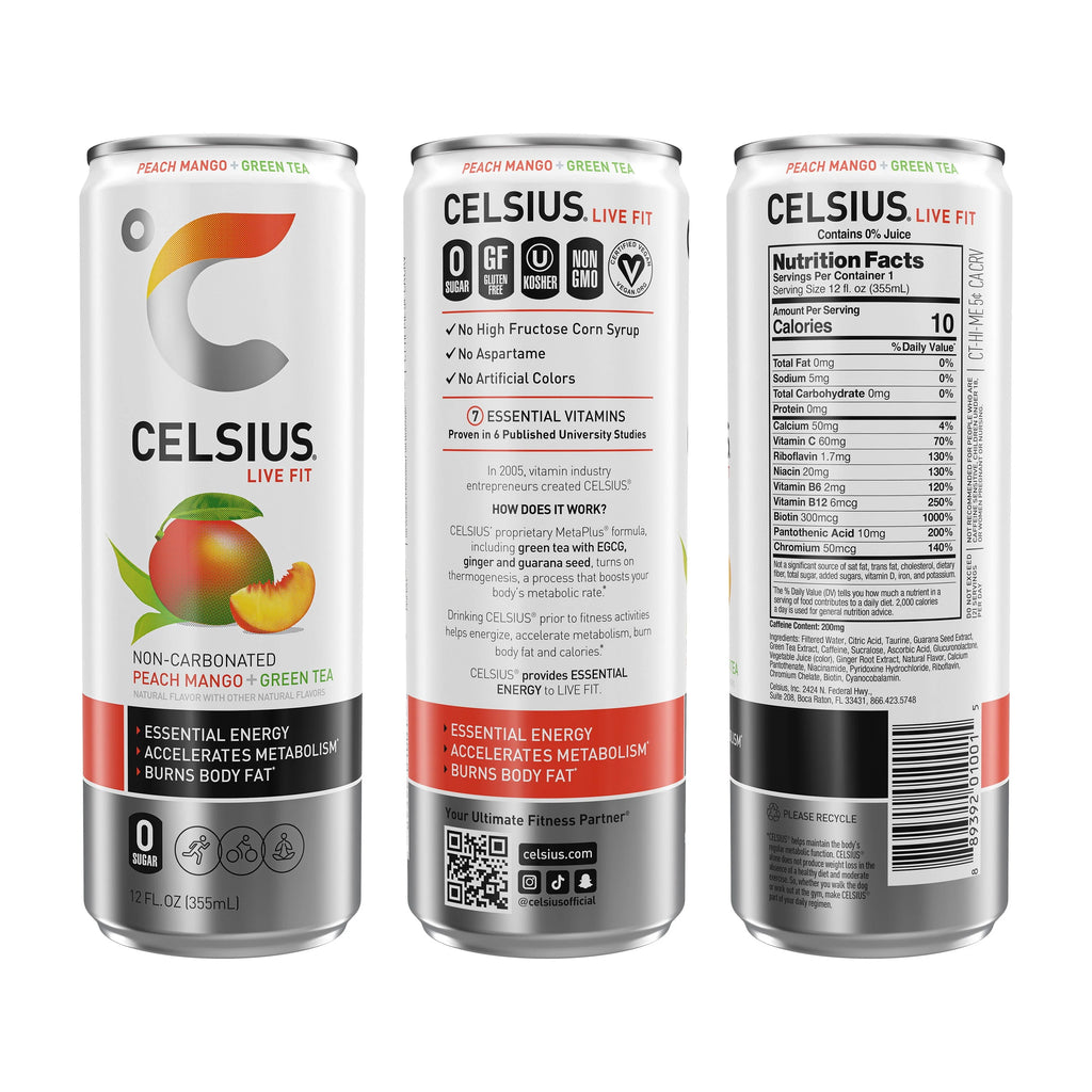 CELSIUS Sparkling Space Variety Pack, Functional Energy Drink, 12 fl oz, 12-Pack T823