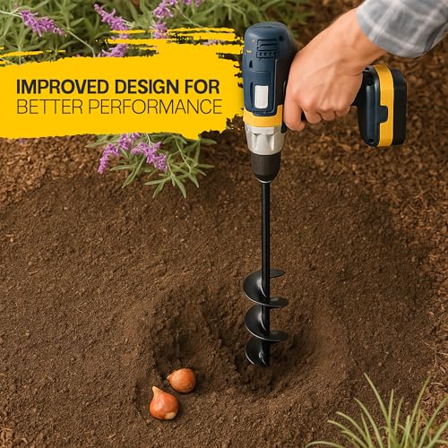 Garden Auger Drill Bit for Planting 2 Pack 1.6x16 & 3.5x16 Inch Q521