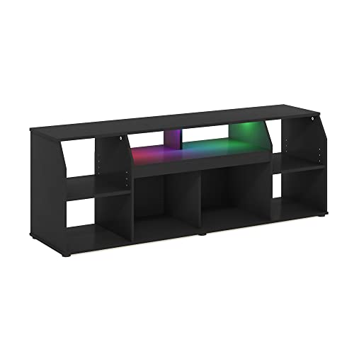 Furinno JAYA Large Entertainment Stand for TV Up to 55 Inch, French Oak Grey/Black V100781