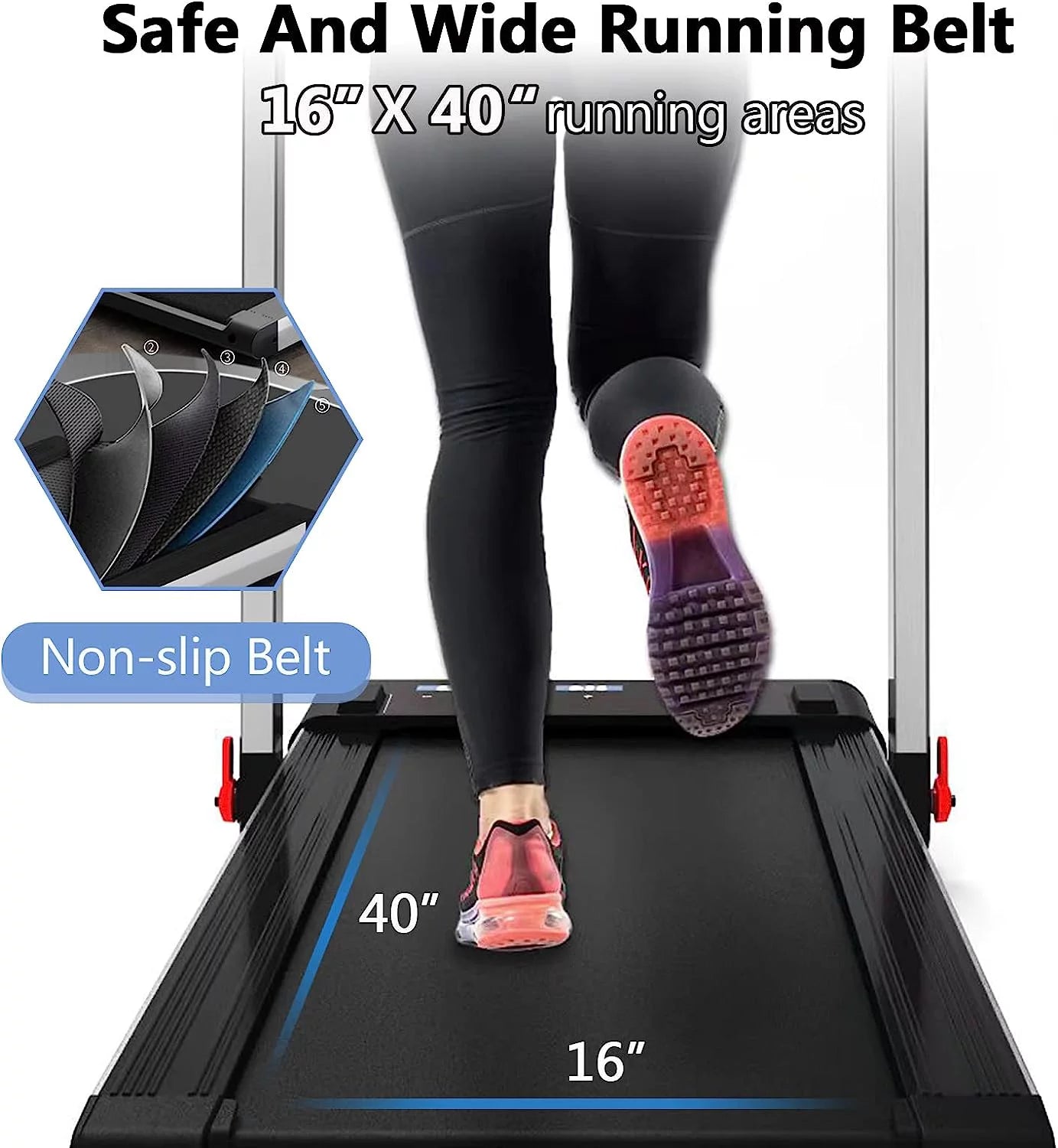 Under Desk Treadmill 2 in 1 Folding Portable Walking Electric with Remote Control S2694