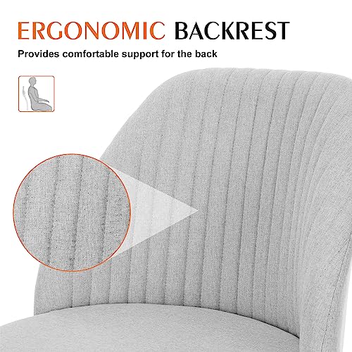 Sweetcrispy Armless Office Chair with Wheels, Adjustable Swivel Task Chair S259576