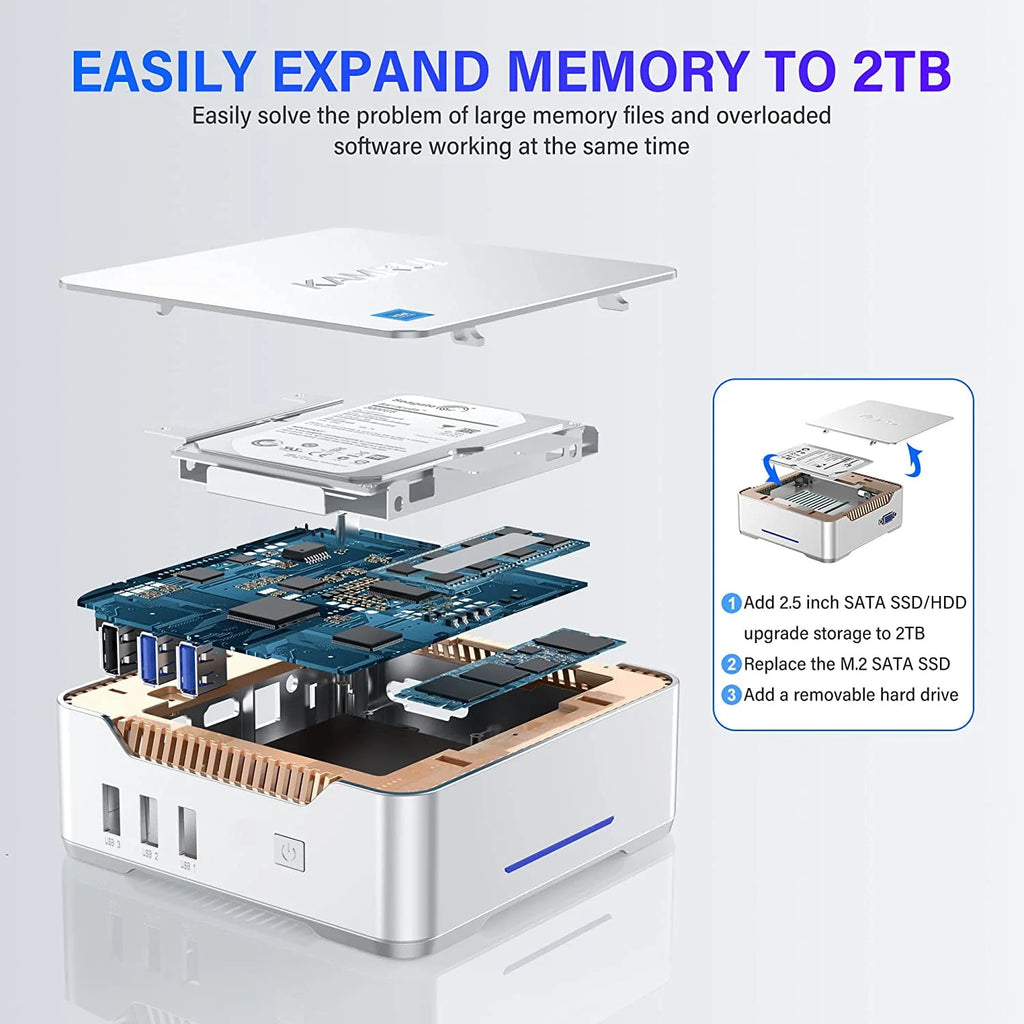 KAMRUI Mini PC N95 16GB 512GB Windows 11 Pro I112364