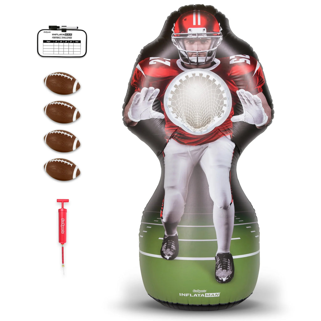 GoSports Inflataman Football Challenge - Inflatable Receiver Touchdown Toss Game