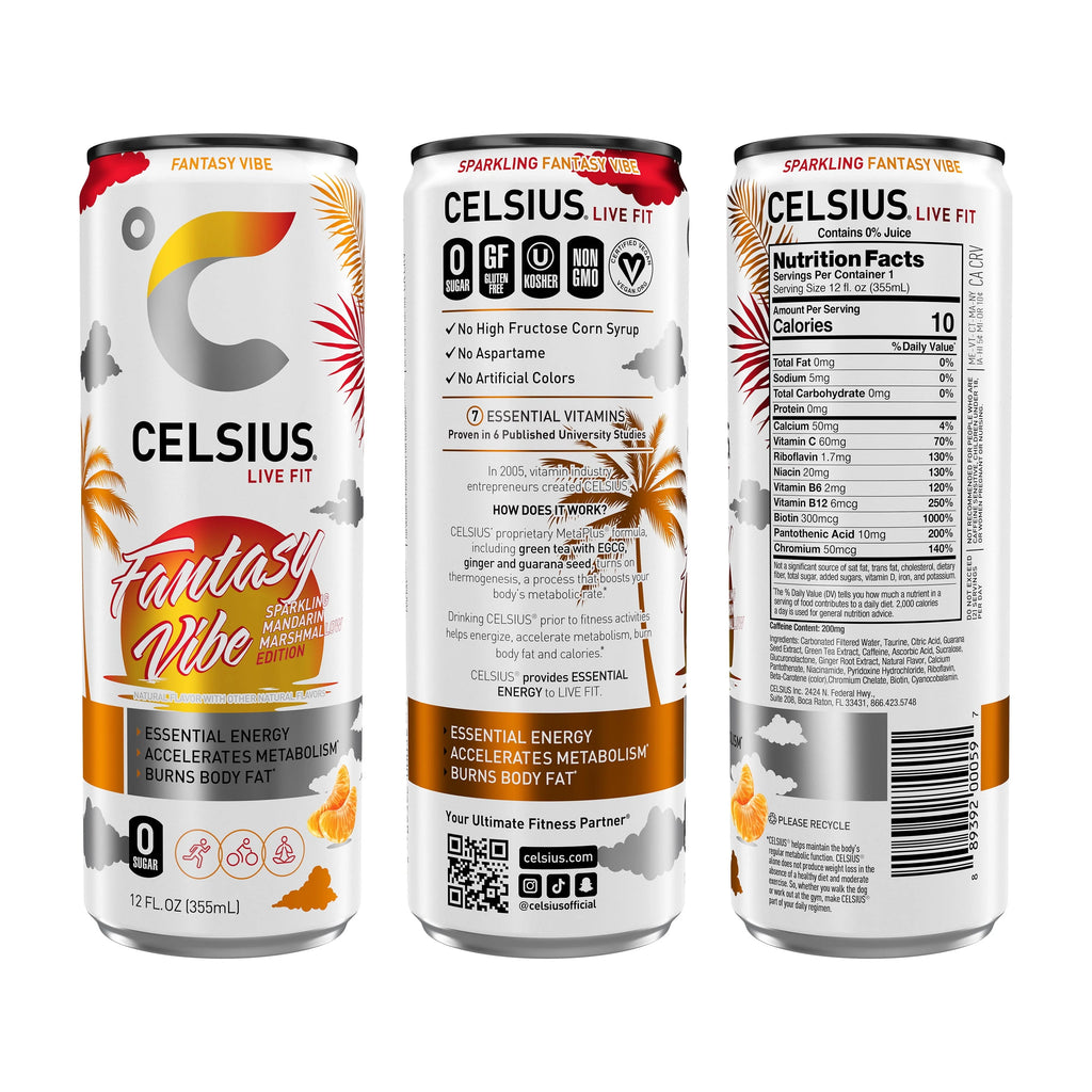 CELSIUS Sparkling Space Variety Pack, Functional Energy Drink, 12 fl oz, 12-Pack T823