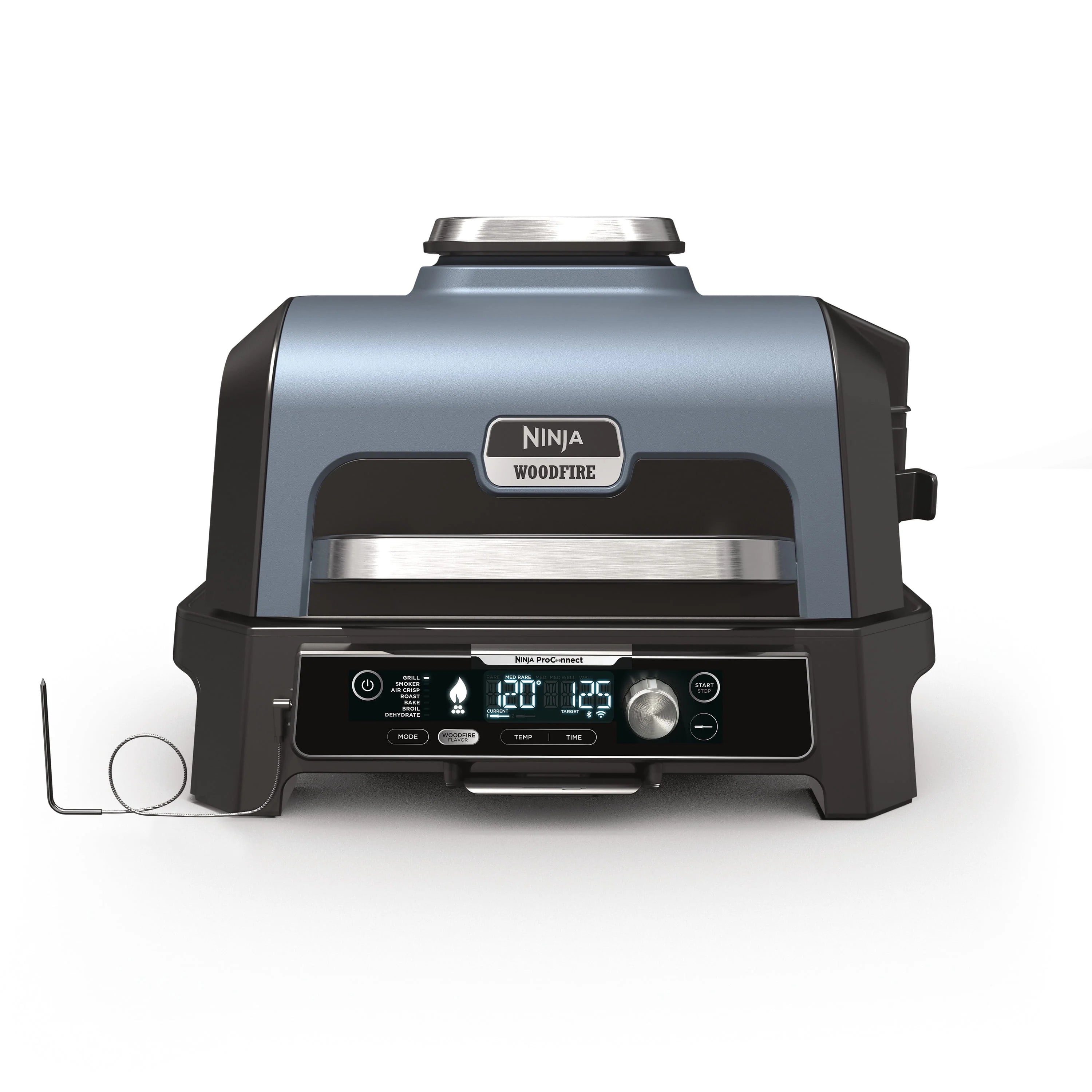 Ninja Woodfire ProConnect XL Outdoor 7-in-1 Grill & Smoker, App Enabled, Outdoor Air Fryer, Woodfire Technology, OG900
