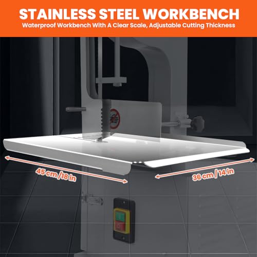 2000W Commercial Bandsaw Machine with Stainless Table, Electric Bone Saw for Meat H14037