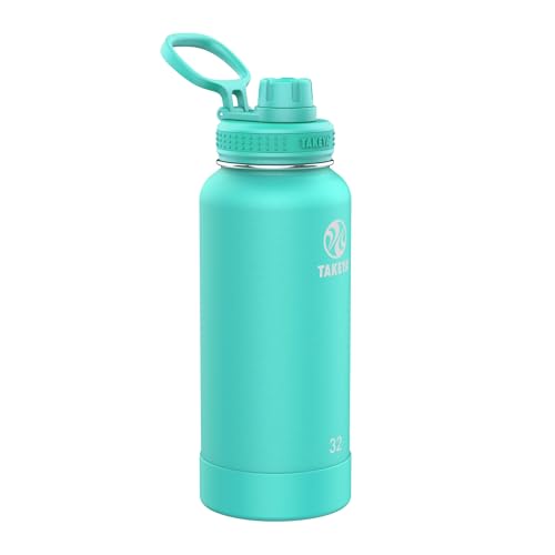 Takeya Actives Water Bottle with Spout Lid, 18 oz, Midnight Blue W579