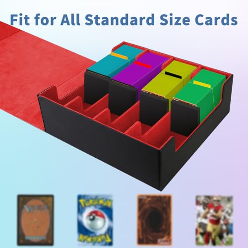 Trading Card Storage Box 4-Row Holder for MTG, Pokemon, YUGIOH S705