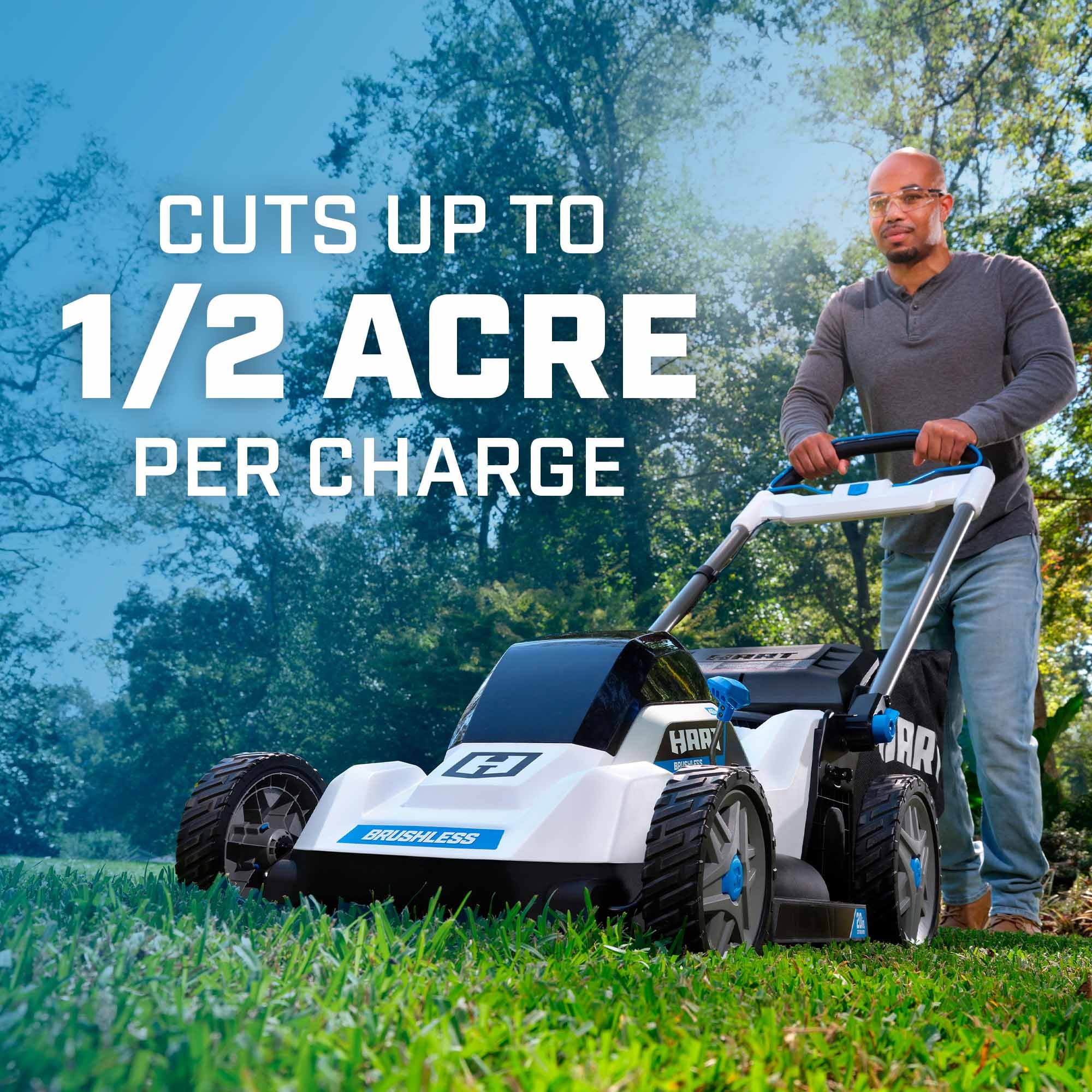 HART 40-Volt 20-inch Cordless Brushless Push Mower Kit with 6.0Ah Battery L25946