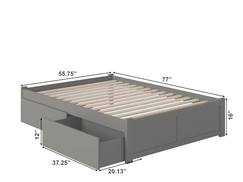 AFI Concord Platform Bed with Storage Drawers J78151
