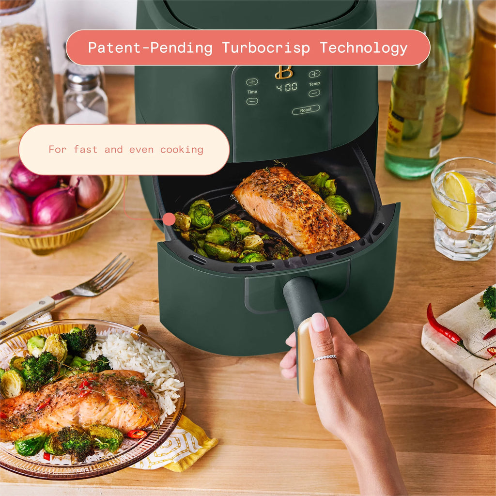 Beautiful 3 Qt Air Fryer with TurboCrisp Technology, White Icing by Drew Barrymore Q37808