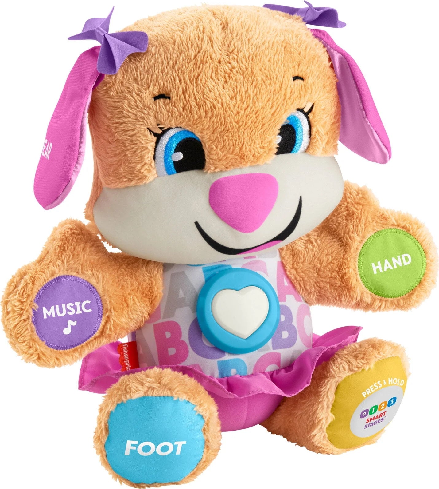Fisher-Price Laugh & Learn Smart Stages Puppy Plush Learning Toy for Baby, Infants and Toddlers