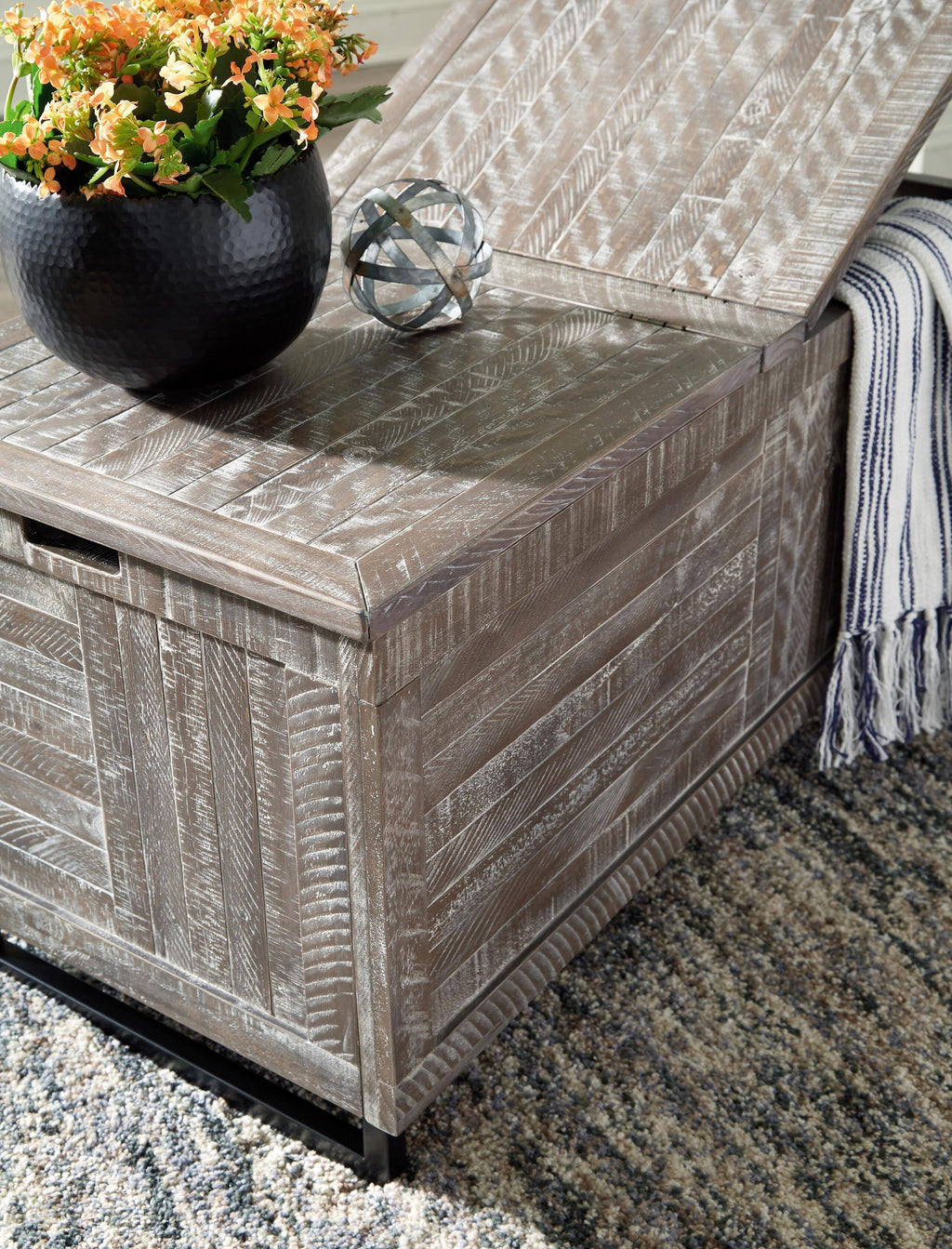 Coltport Storage Trunk Distressed Gray by Ashley Furniture W540615