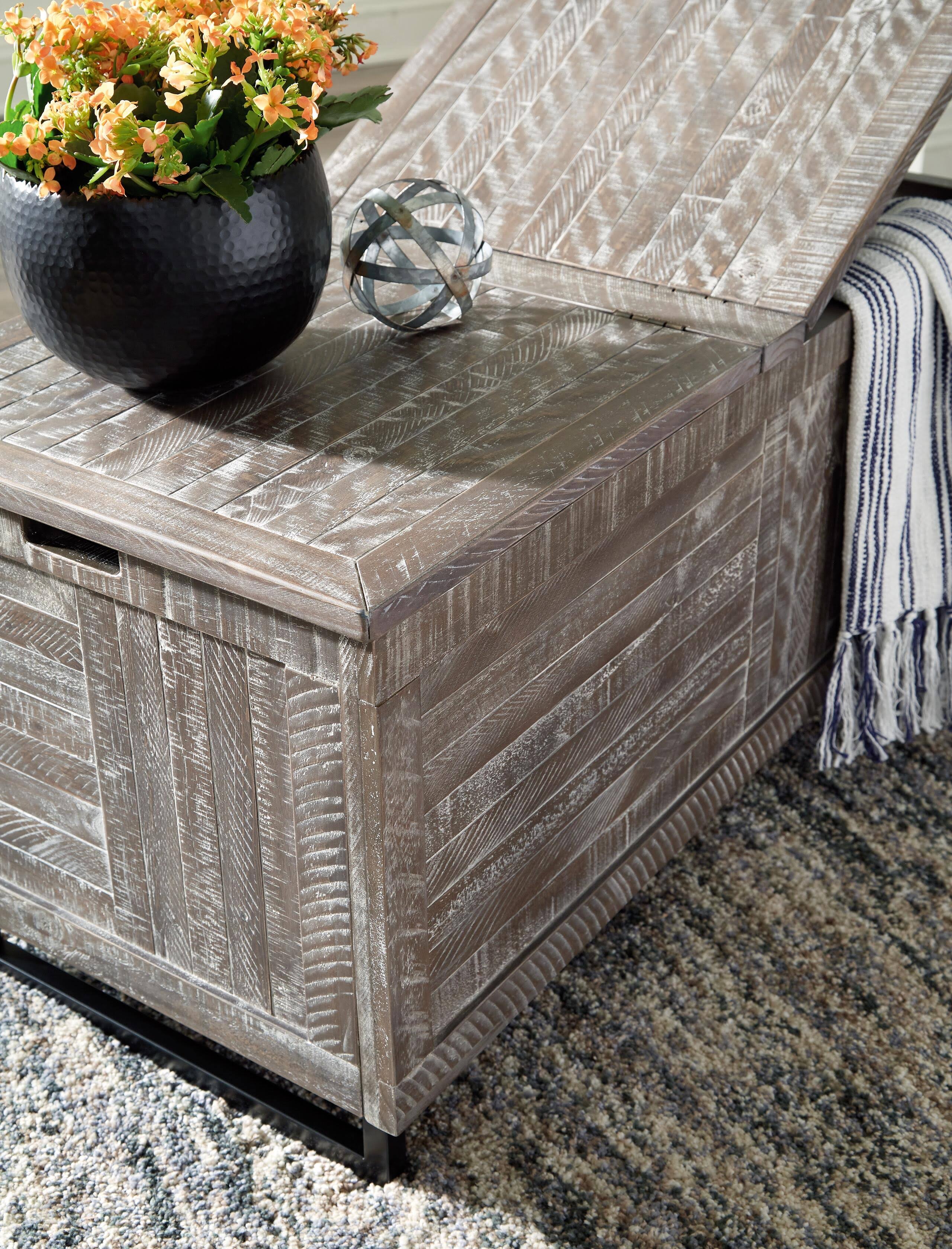 Coltport Storage Trunk Distressed Gray by Ashley Furniture W540615