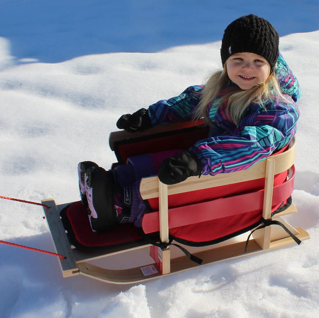 Flexible Flyer Baby Pull Sled Wooden Sleigh for Kids Z133