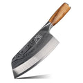 BLADESMITH Meat Cleaver Bone Chopper Knife, 6.3'' Stainless Steel Blade with Pear Wood Handle Q434