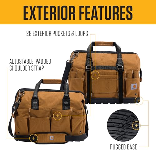 Carhartt Onsite Tool Bag, 18-Inch, Water-Resistant, Molded Base P40578