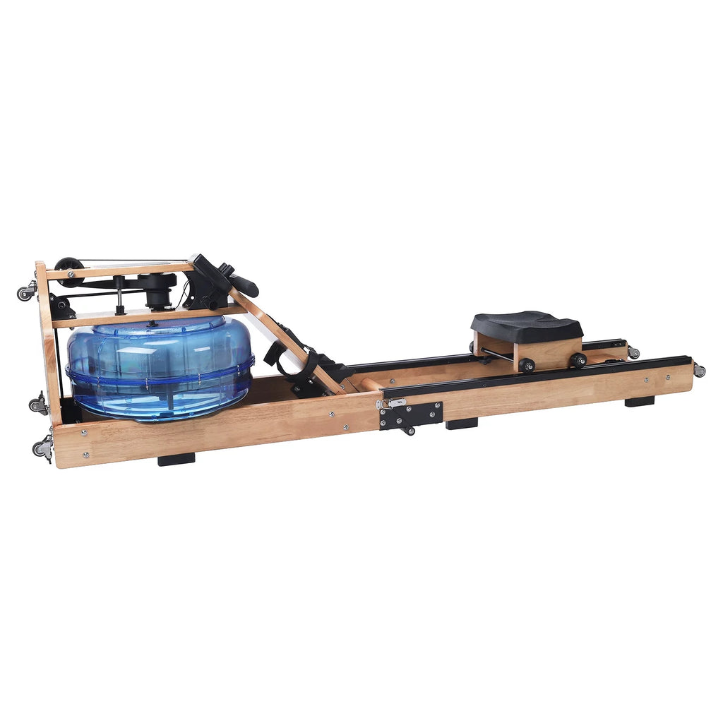 Wooden Water Rowing Machine with LED Display, Foldable R35340