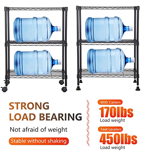 4 Tier NSF Wire Shelving Unit Heavy Duty Steel Storage Rack, Black X19089