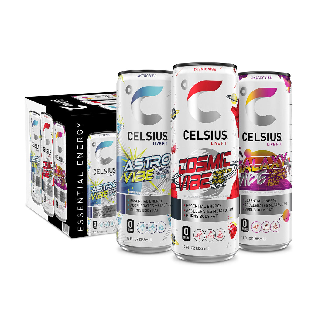 CELSIUS Sparkling Space Variety Pack, Functional Energy Drink, 12 fl oz, 12-Pack T823