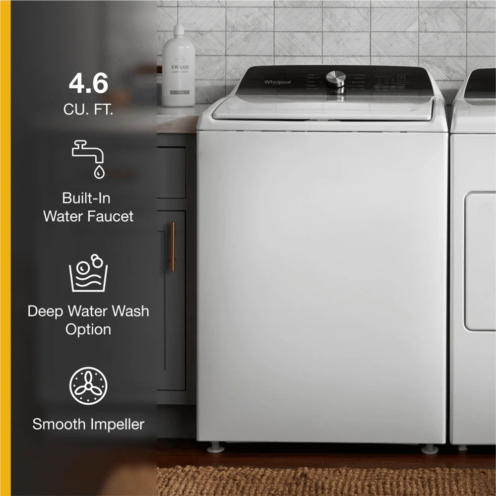 Whirlpool WTW5010LW 4.6 Cu. Ft. Top Load Washer with Built-In Faucet J405525