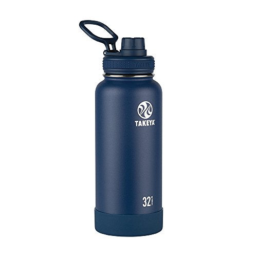 Takeya Actives Water Bottle with Spout Lid, 18 oz, Midnight Blue W579