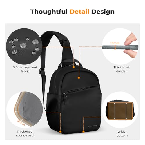 K&F Concept Camera Sling Bag Small Crossbody Shoulder Backpack for DSLR/Mirrorless U627