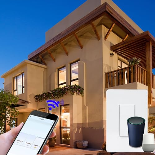 Zigbee Smart Light Switch, No Neutral Wire, Works with Alexa & Google Home W253921