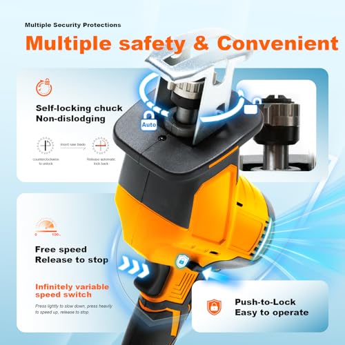 Brushless Electric Meat and Bone Saw, Handheld Butchering Tool with 3 Blades O115