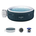 Bestway SaluSpa Aruba AirJet Inflatable Hot Tub, 67 x 26 Inch Round Portable Spa with Cover, Gray S258640