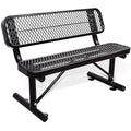 Heavy Duty Outdoor Metal Park Bench with Backrest for Garden Patio Yard K713