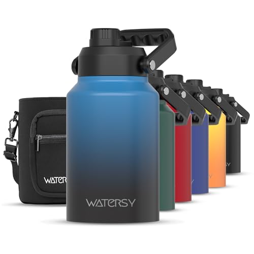 128oz Insulated Stainless Steel Water Bottle with Handle, Black W803
