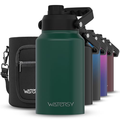 128oz Insulated Stainless Steel Water Bottle with Handle, Black W803