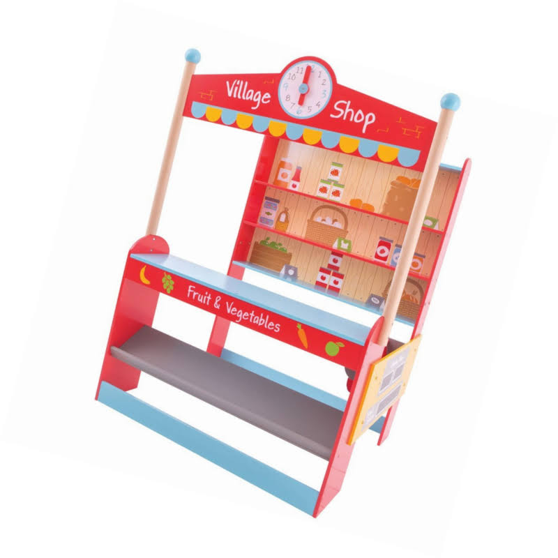 Bigjigs Toys Wooden Village Shop Pretend Play Role Play Toy V729532
