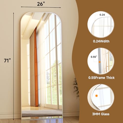 HARRITPURE 57"x20" Full Length Mirror with Aluminum Frame, Gold A38098
