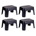 Rubbermaid Durable Roughneck Plastic Family Sturdy Step Stool, Black (4 Pack) - Megean