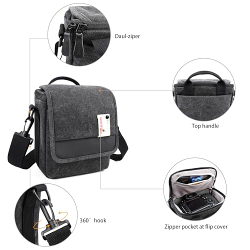 Besnfoto Camera Bag Small DSLR Shoulder Bag Waterproof Crossbody W879210