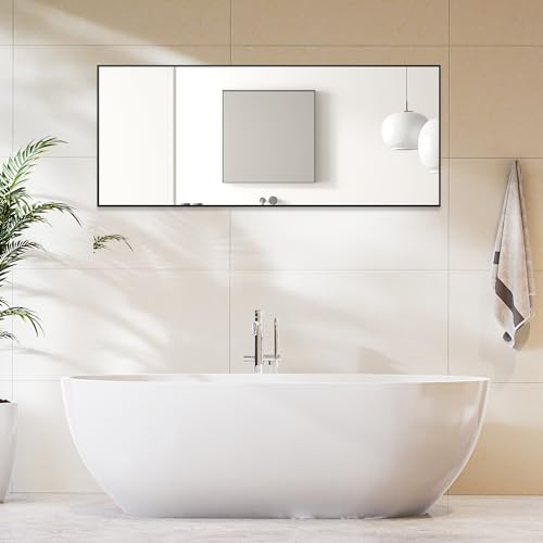 Sweetcrispy 64"x21" Arched Full Length Mirror, Standing or Leaning, Gold U4556