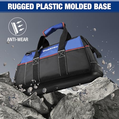 WORKPRO 16-inch Wide Mouth Tool Bag with Waterproof Molded Base K85487