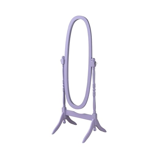 Roundhill Furniture Traditional Queen Anna Style Wood Floor Cheval Mirror L68887